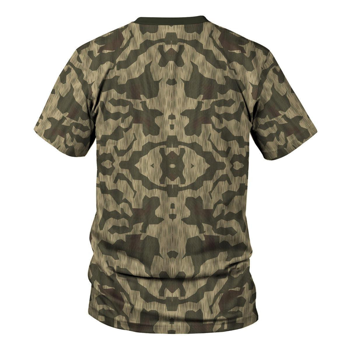 Splinter B Luftwaffe Splinter Pattern German World War Camouflage Fabric for Cosplay, Costume MNP036CS