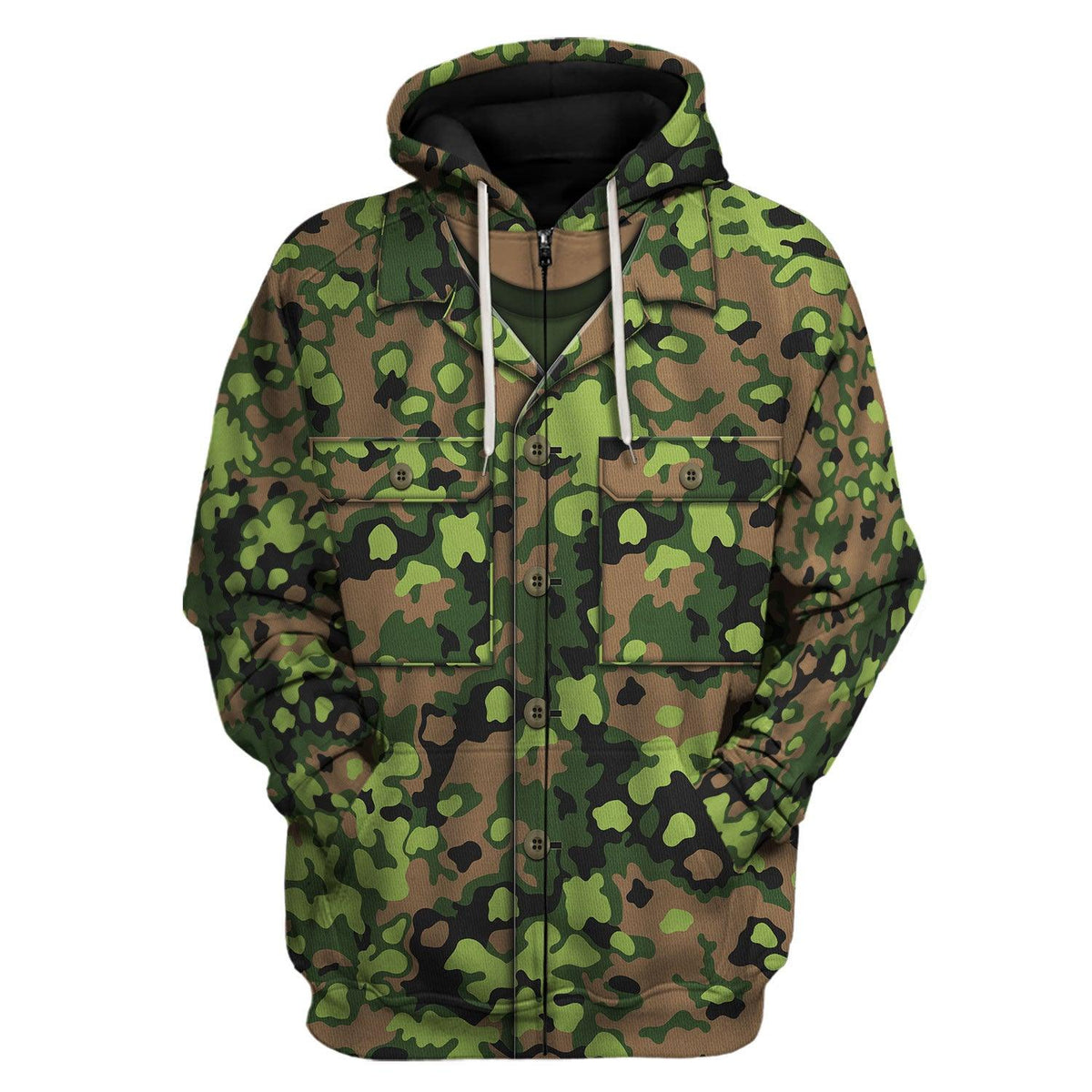 Blurred Edge Rauchtarn Camo Pattern, 1939, 1944, Military Costume, Cosplay Gear MNP035CS