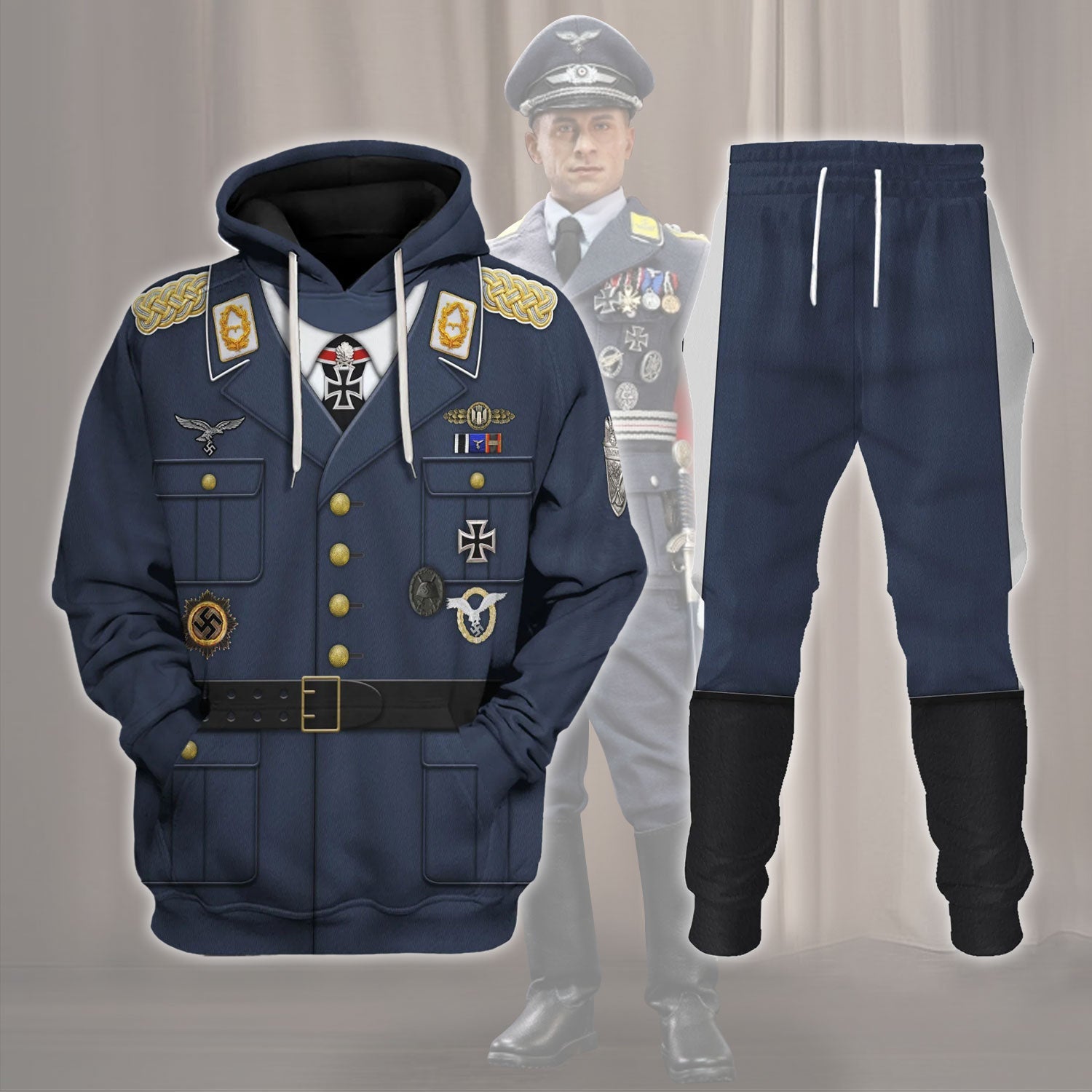 Pilot Helmut Lent Aircraft Costume Hoodie, Sweatshirt, T-Shirt, Tracksuit for Cosplay MNP075CS