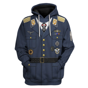 Pilot Helmut Lent Aircraft Costume Hoodie, Sweatshirt, T-Shirt, Tracksuit for Cosplay MNP075CS