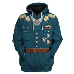 Werner Molders German Pilot Cosplay Hoodie, Sweatshirt, Costume T-Shirt Tracksuit MNP057CS