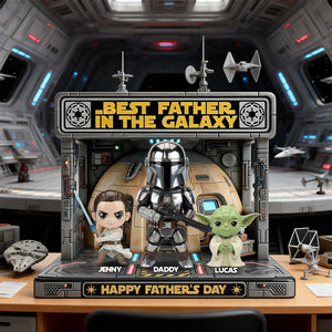Best Father In The Galaxy - Personalized Custom Shape Acrylic Plaque – MNPST0319