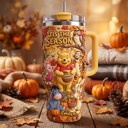 Cozy Woodland Autumn Colorful - Personalized  40oz Tumbler With Handle - NSK10113