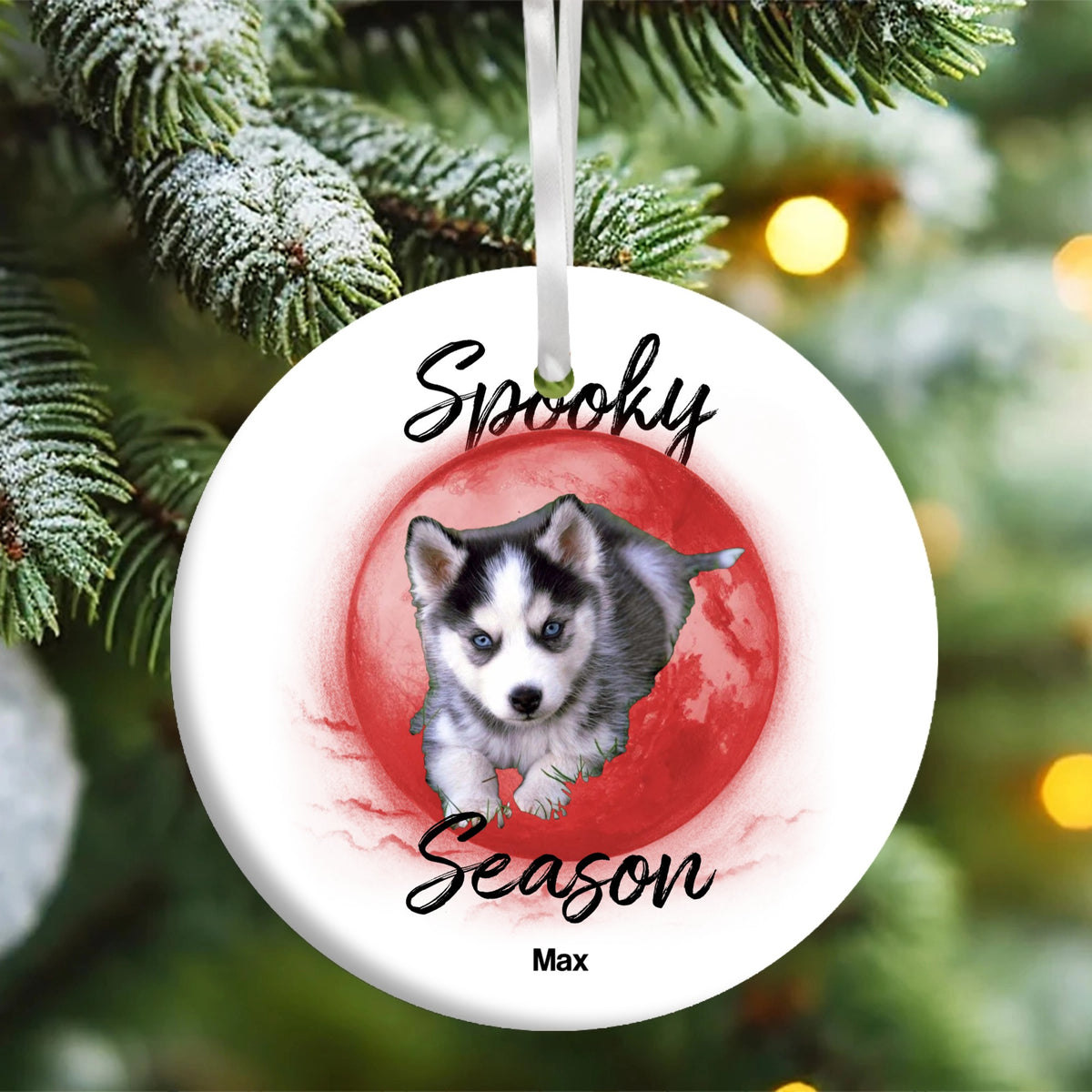 Spooky season - Personalized Pet Ceramic Ornament