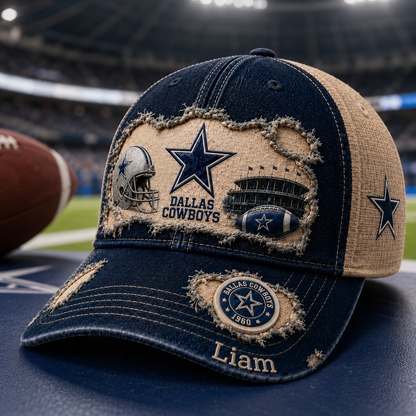 Football Heritage – Personalized Distressed Classic Cap – Gift For Football Fans - NSK10124