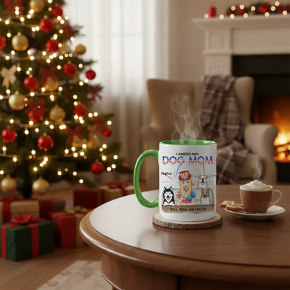 American Dog Mom -  Personalized Mom Mug