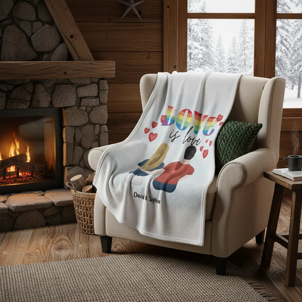 Happy Pride - Personalized Couple Blanket