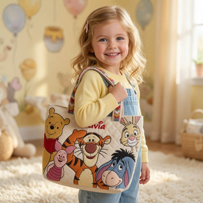 Honey Bear Celebrate 100 Years Of Friendship - Personalized Quilted Tote Bag - NSK10024