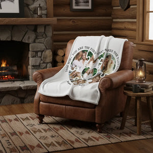 Mom, you are the piece that makes the difference - Personalized Mom Blanket
