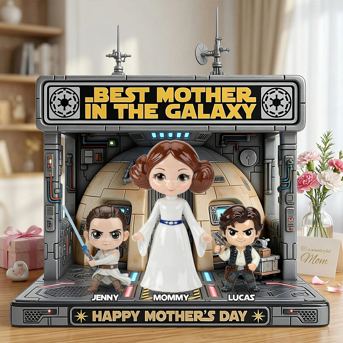 Universe Best Mom And Kids - Personalized Custom Shape Acrylic Plaque – MNPST0317