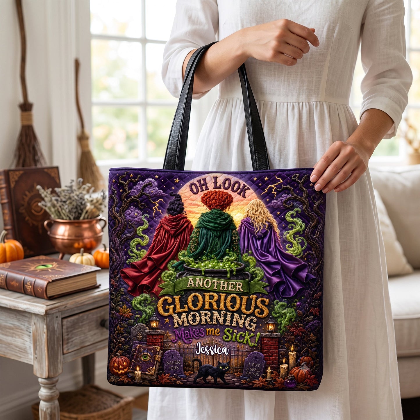Start With Magic - Personalized Quilted Tote Bag - NSK10100