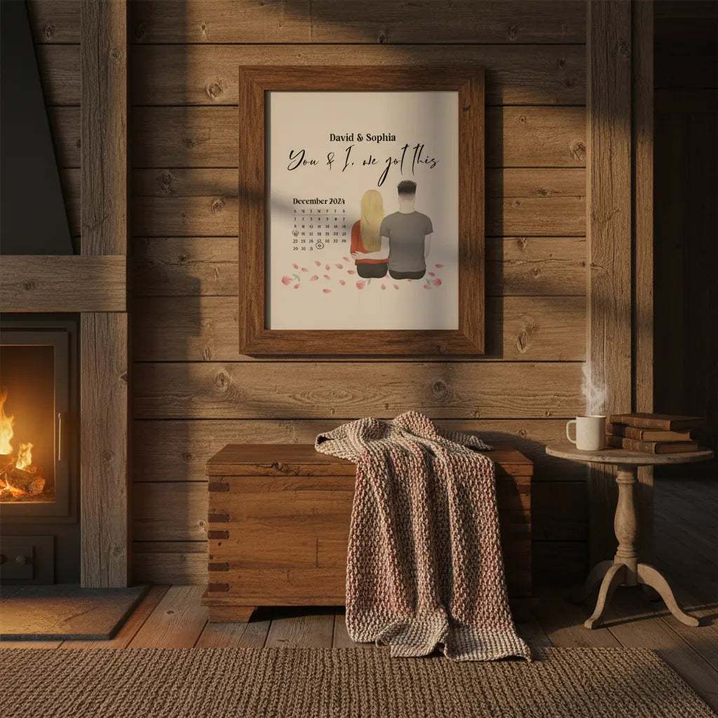 You & I, We got this - Personalized Couple Calendar Poster