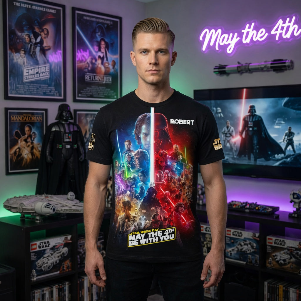 Galactic Saga 50th Anniversary - Personalized All Over Shirt - MNPS0106STW