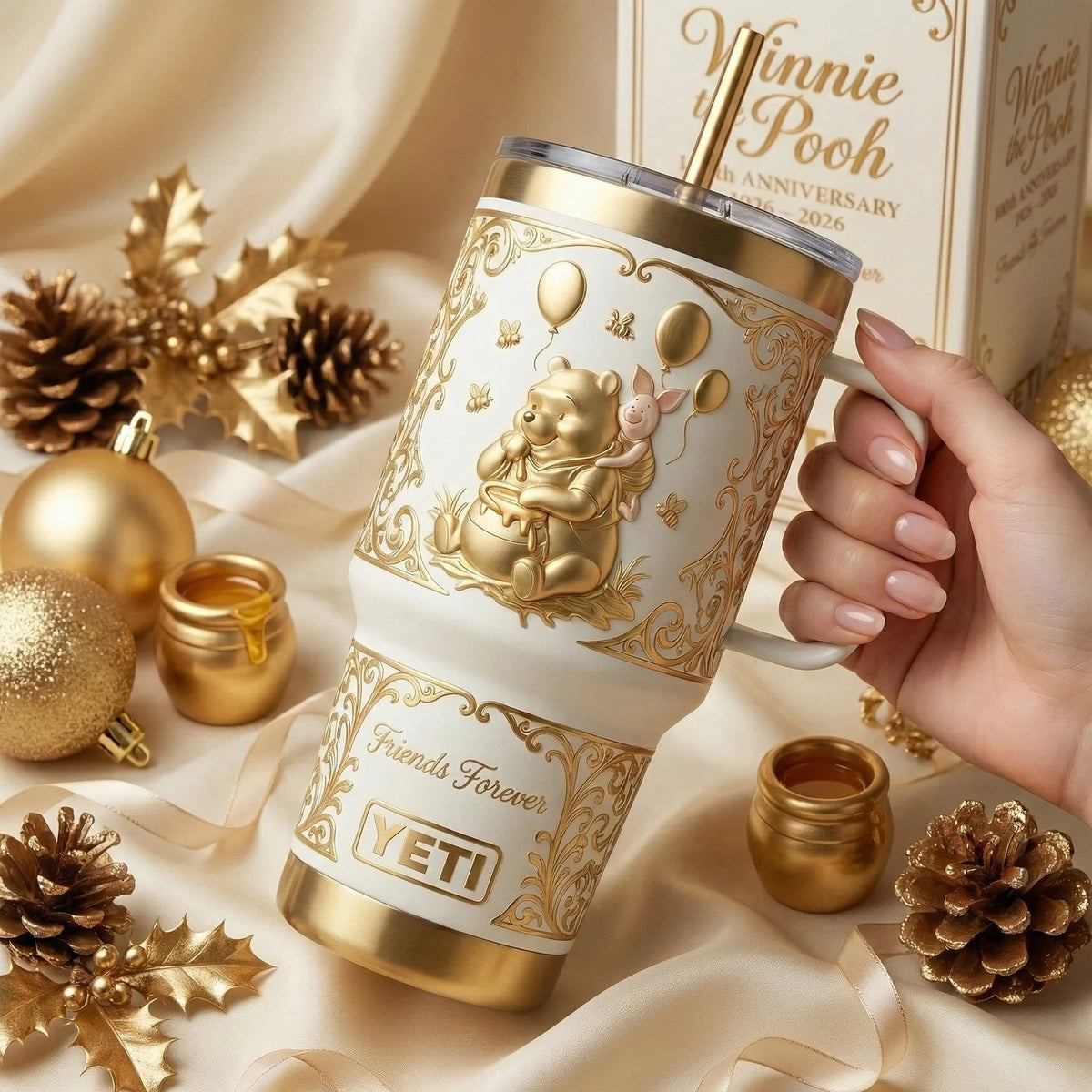 Honey Bear 100th Anniversary Friends Forever - Personalized Tumbler | MNPT01003