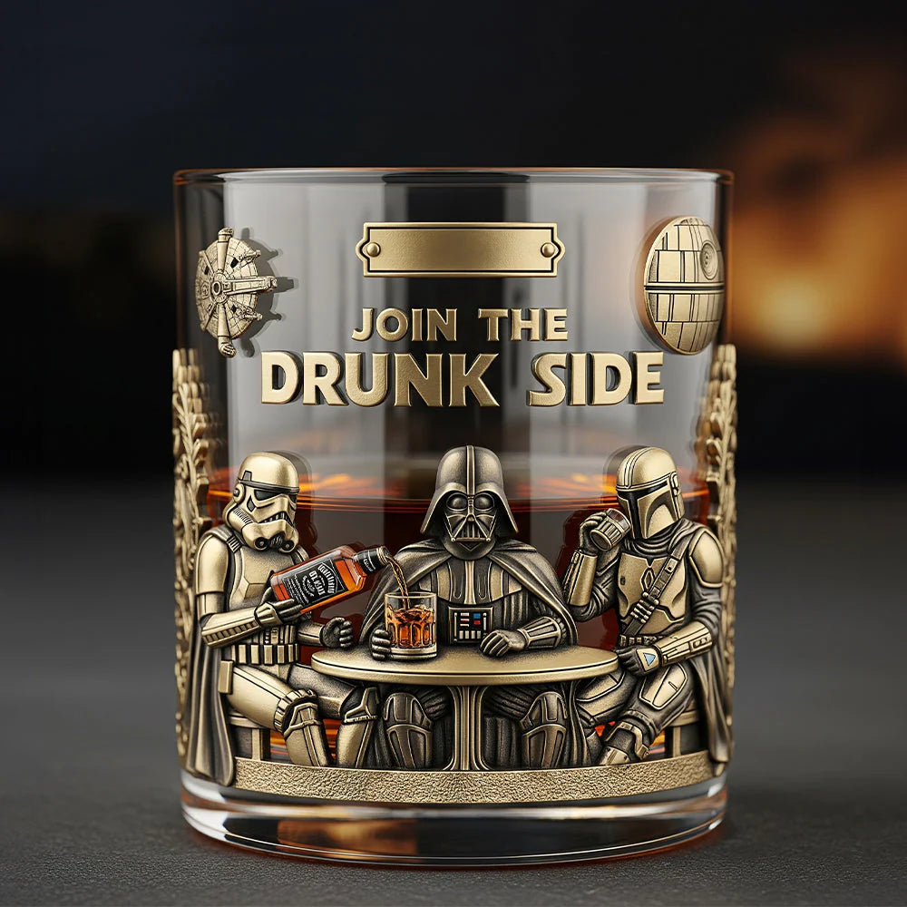 Drunk Galaxy Troop - Personalized The Force Whiskey Glass - MNPS03WG