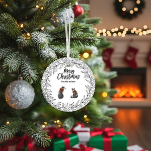 Merry christmas - Personalized Pet Ceramic Ornament