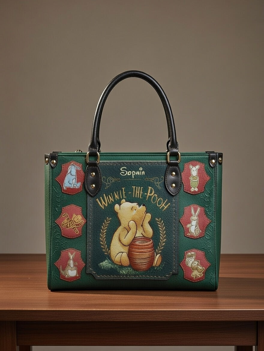Honey Bear and Friends - Personalized Leather Handbag And Long Wallet | MNPHB01003