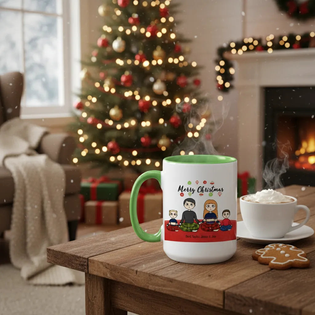 Merry christmas from the family -  Personalized Family Mug