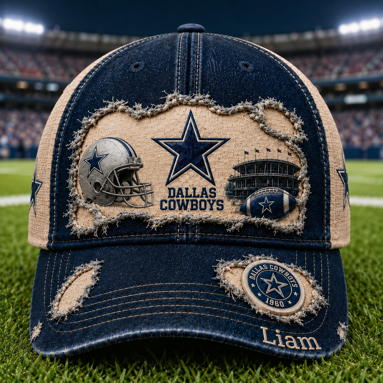 Football Heritage – Personalized Distressed Classic Cap – Gift For Football Fans - NSK10124