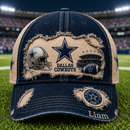 Football Heritage – Personalized Distressed Classic Cap – Gift For Football Fans - NSK10124