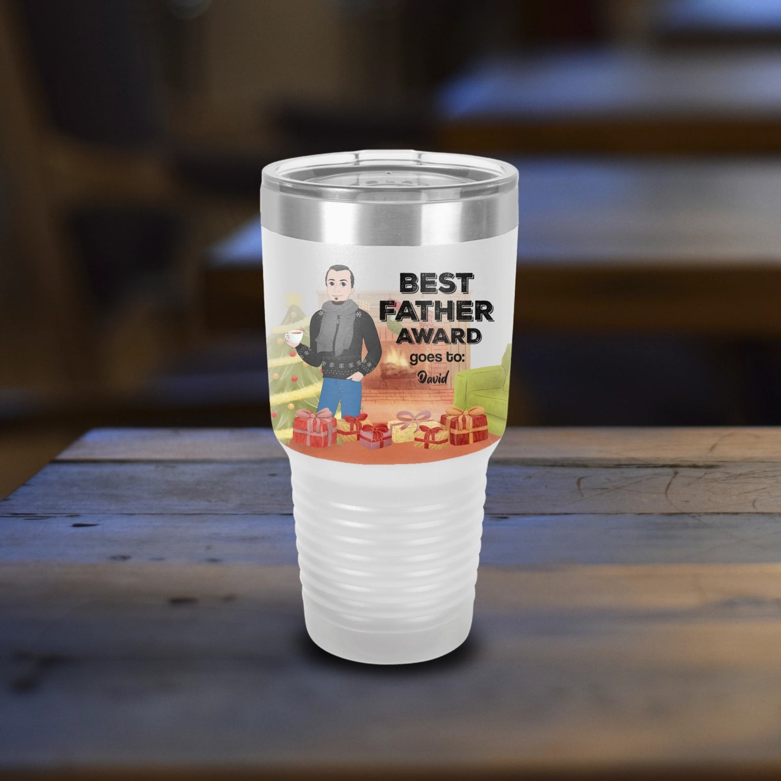 Best Father Award - Personalized Dad Tumbler