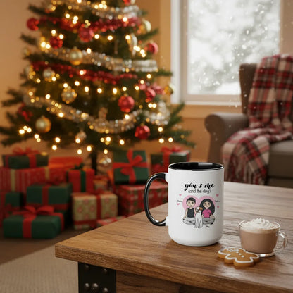 You & me (and the dogs) - Personalized Couple Accent Mug
