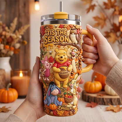 Cozy Woodland Autumn Colorful - Personalized  40oz Tumbler With Handle - NSK10113
