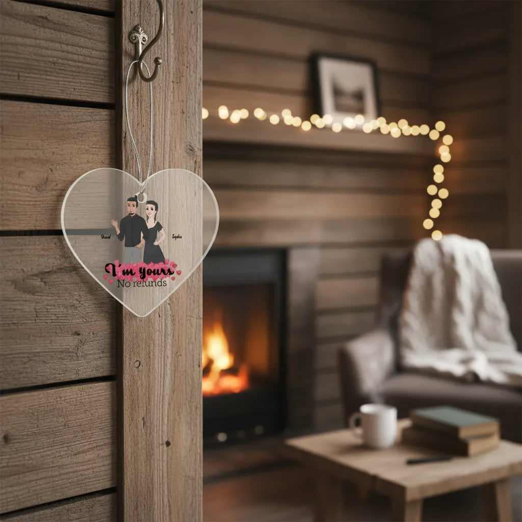 I'm yours - Personalized Couple Acrylic Ornament