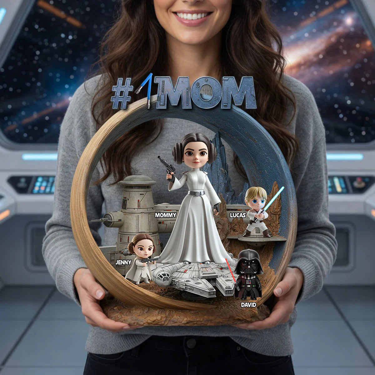 Best Mom In The Universe - Personalized Custom Shape Acrylic Plaque – MNPST0321