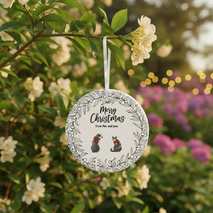 Merry christmas - Personalized Pet Ceramic Ornament