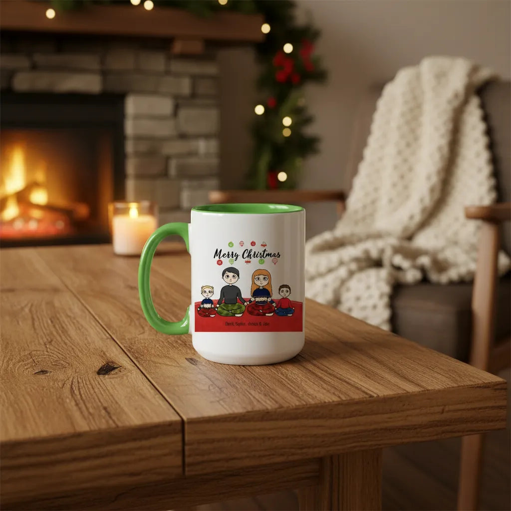Merry christmas from the family -  Personalized Family Mug