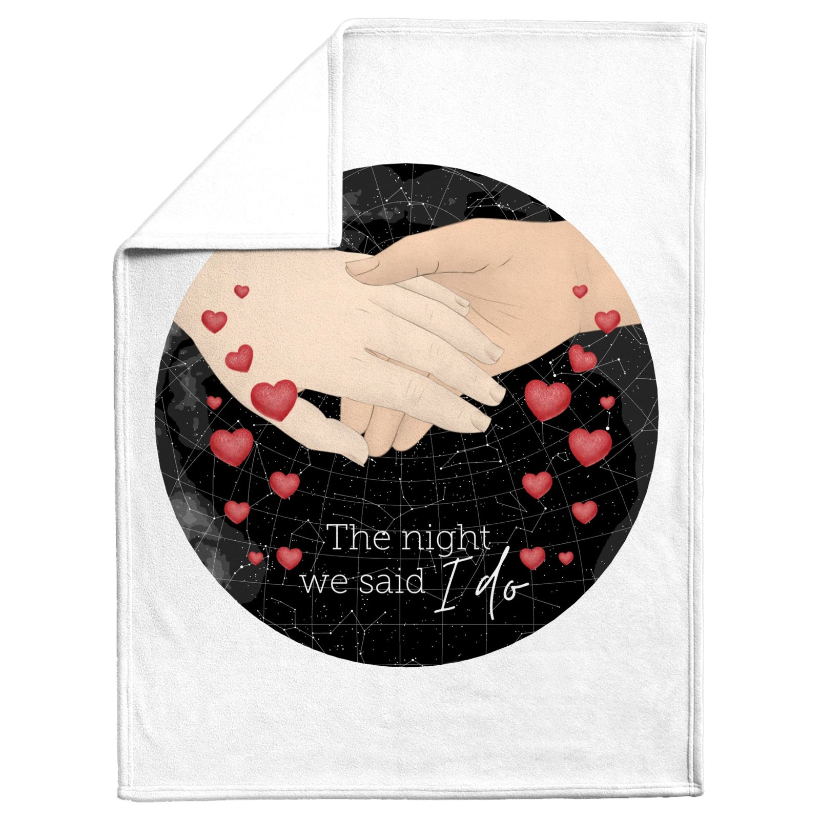 The night we fell in love -  Personalized Couple Blanket