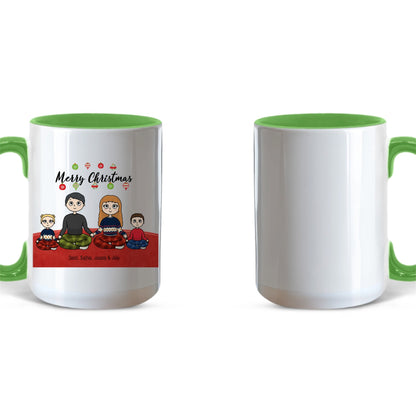Merry christmas from the family -  Personalized Family Mug