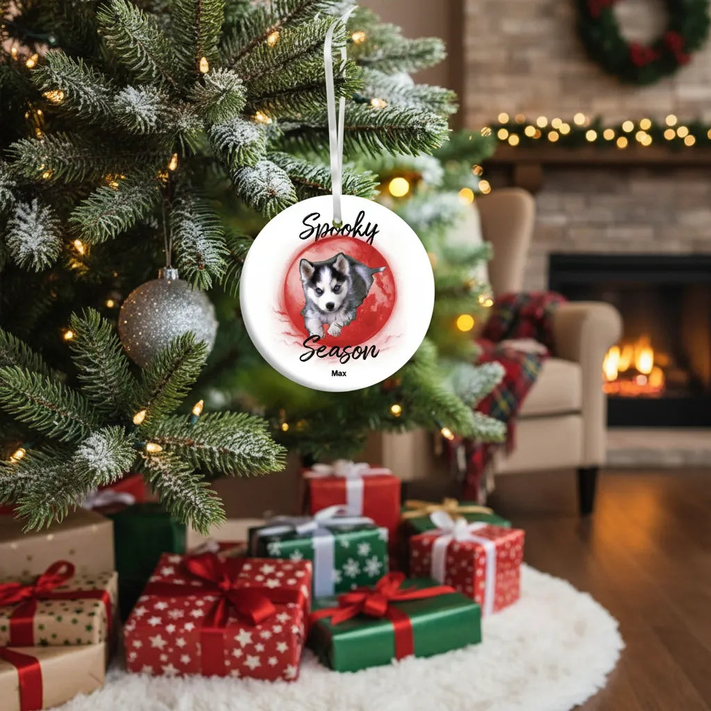 Spooky season - Personalized Pet Ceramic Ornament