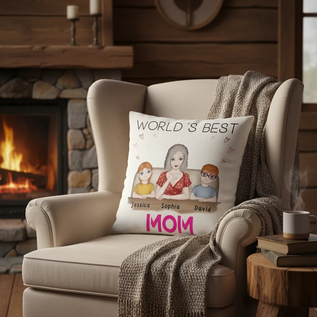 World´s best mom - Personalized Mom Pillow