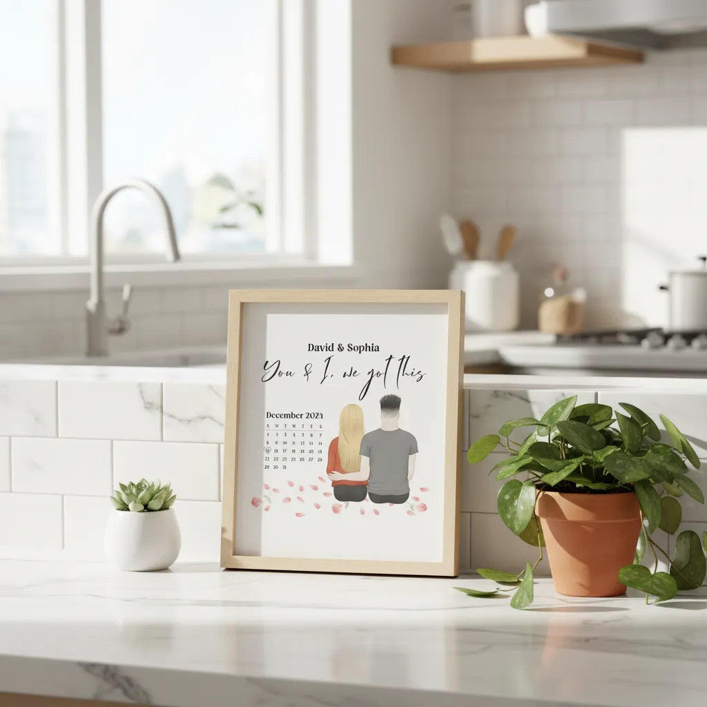 You & I, We got this - Personalized Couple Calendar Poster