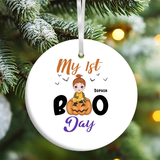 My 1st Boo Day - Personalized Anniversary Ceramic Ornament