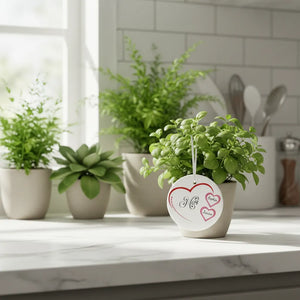 Mom Heart - Personalized Mom Ceramic Ornament
