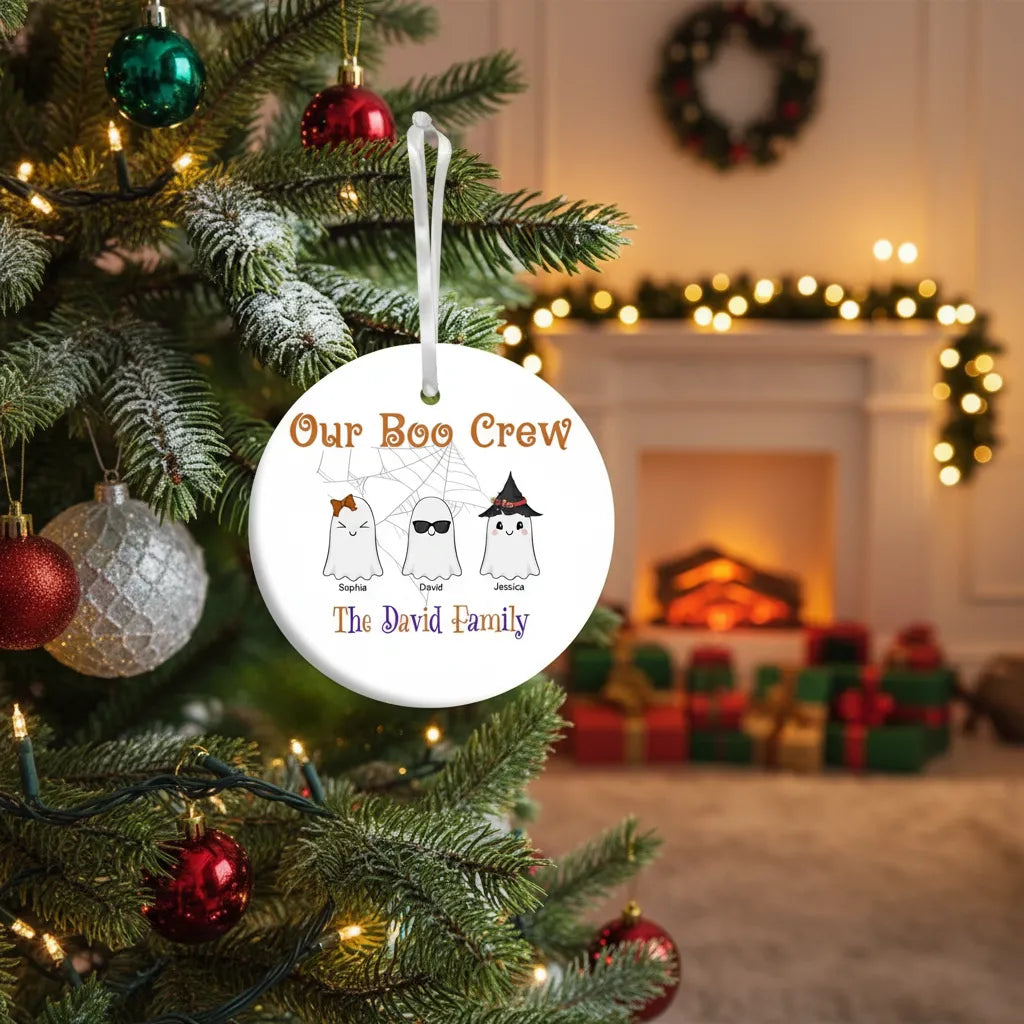 Our Boo Crew - Personalized Family Ceramic Ornament