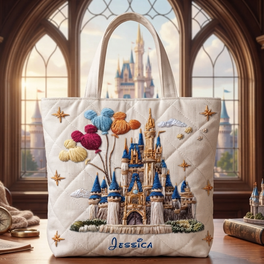 Dream Castle - Personalized Quilted Tote Bag - NSK10096