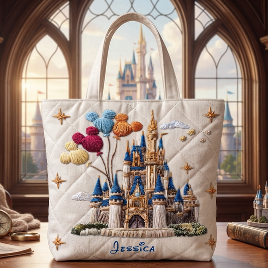 Dream Castle - Personalized Quilted Tote Bag - NSK10096