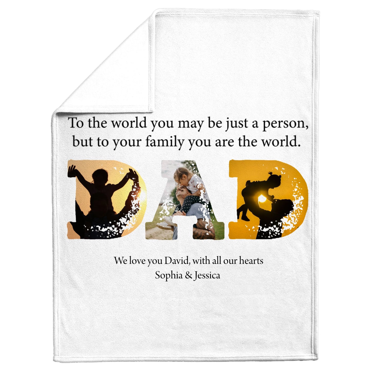 DAD - Personalized Dad Blanket