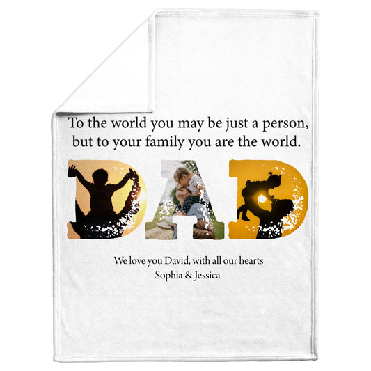 DAD - Personalized Dad Blanket