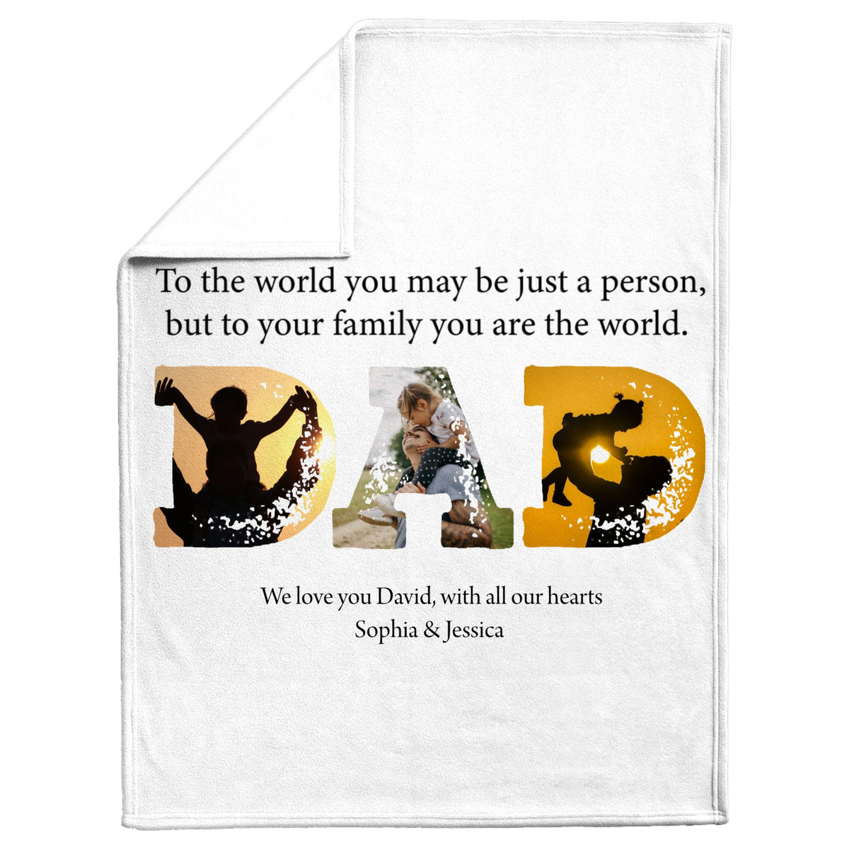 DAD - Personalized Dad Blanket