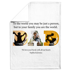 DAD - Personalized Dad Blanket
