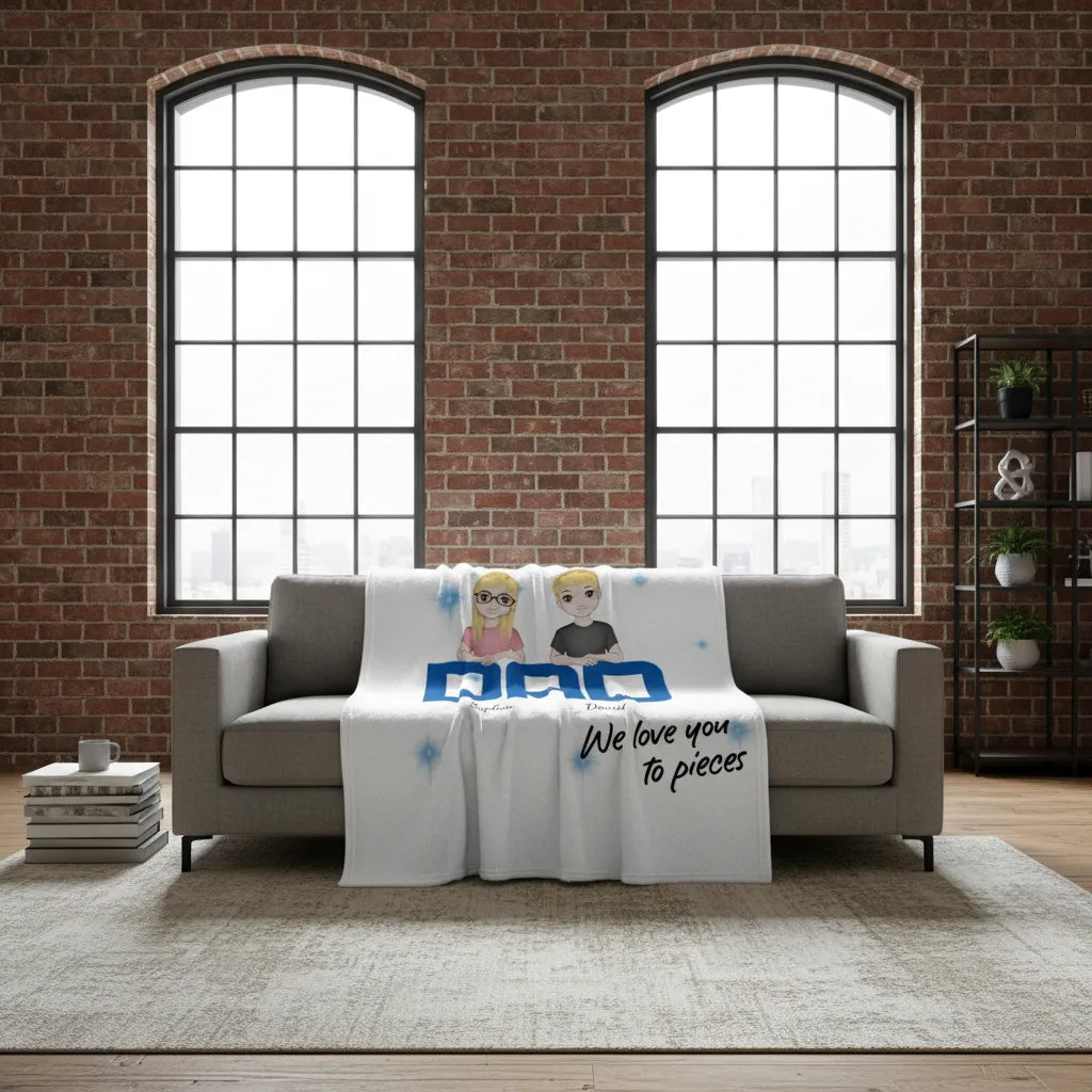 Dad we love you to pieces - Personalized Dad Blanket