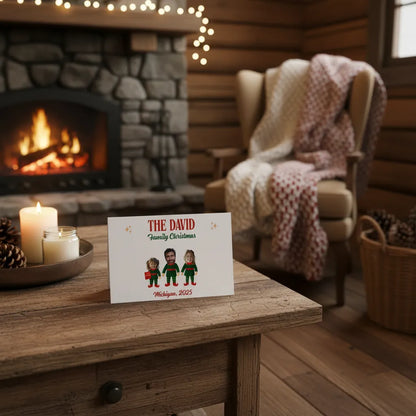 Elf Family - Personalized Family Poster