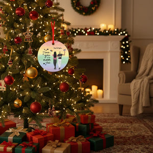 You & I - Personalized Couple Ceramic Ornament