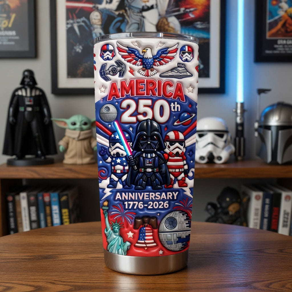 Galactic Saga USA 250th Anniversary - Personalized The Force Tumbler With Handle - MNPT0501STW