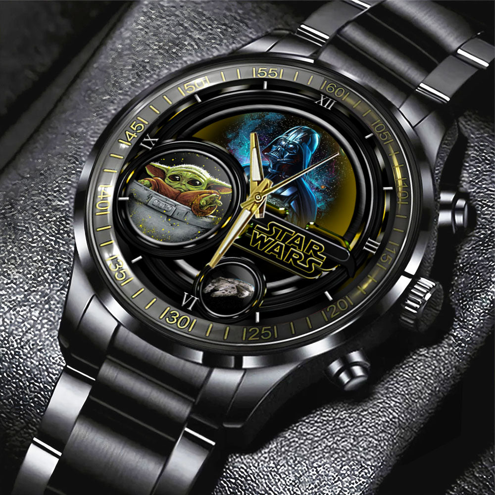 Star Wars Black Stainless Steel Watch – MNPST1238